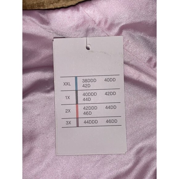 Auden Satin Unlined Wirefree Triangle Bralette Pink Adjustable Straps Size XXL - Picture 3 of 9